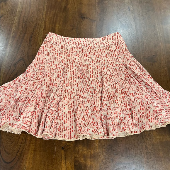 Alice and Olivia Mariette Pinstripe Floral Skirt Size 2 - Picture 3 of 11